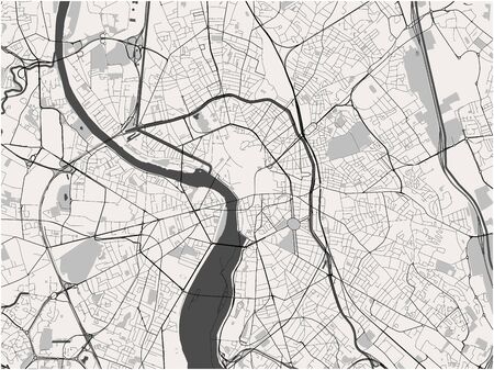 vector map of the city of Toulouse, Occitanie, Haute-Garonne, Franceのイラスト素材