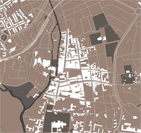 vector map of the city of Salisbury, Wiltshire, South West England, England, UKのイラスト素材