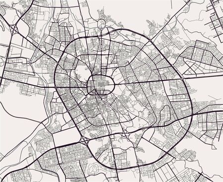 map of the city of Medina, Saudi Arabiaのイラスト素材