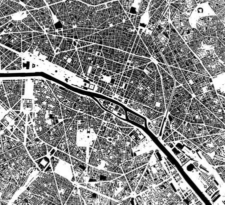 map of the city of Paris, Franceのイラスト素材