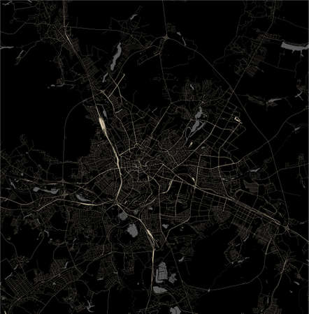 map of the city of Kharkiv, Ukraineのイラスト素材