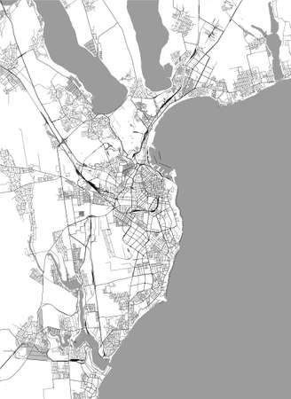 map of the city of Odessa, Odessa Oblast, Ukraineのイラスト素材