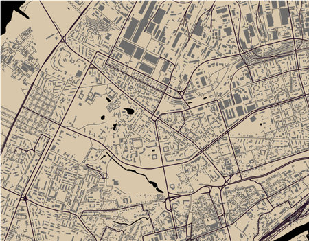 map of the city of Vladimir, Russia