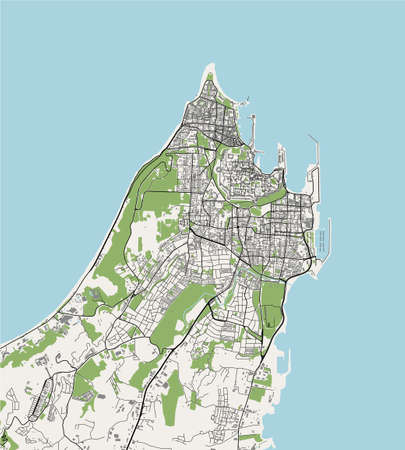 map of the city of Rhodes, Greeceのイラスト素材