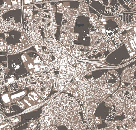 map of the city of Bochum, Arnsberg, Germanyのイラスト素材