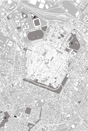 map of the city of Modena, Emilia-Romagna, Italyのイラスト素材