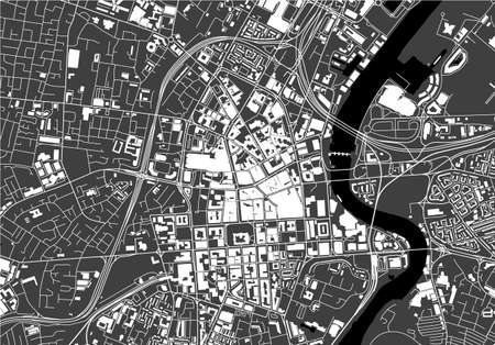 map of the city of Belfast, Northern Ireland, UKのイラスト素材