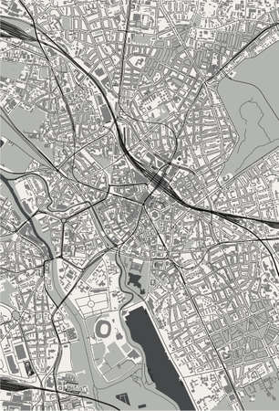 map of the city of Hanover, Germanyのイラスト素材