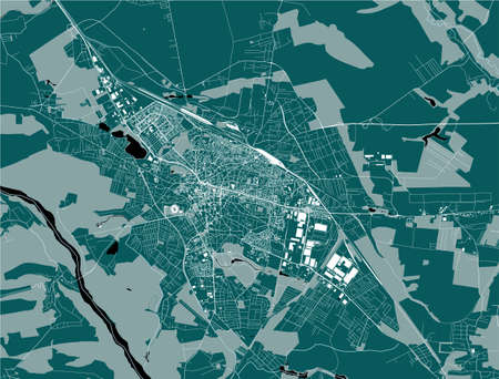 map of the city of Craiova, Romaniaのイラスト素材