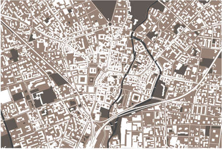 map of the city of Monza, Lombardy, Italyのイラスト素材