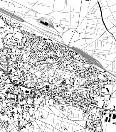 map of the city of Craiova, Romaniaのイラスト素材