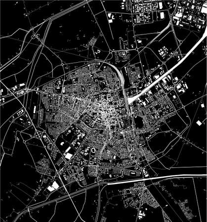 map of the city of Ravenna, Italyのイラスト素材