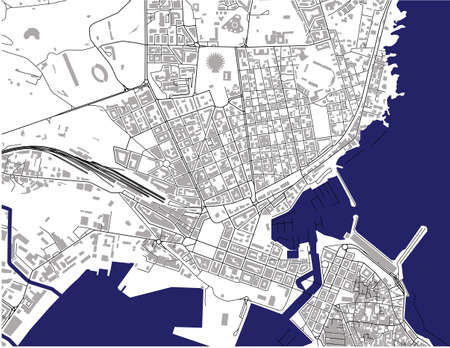 map of the city of Syracuse, Italyのイラスト素材