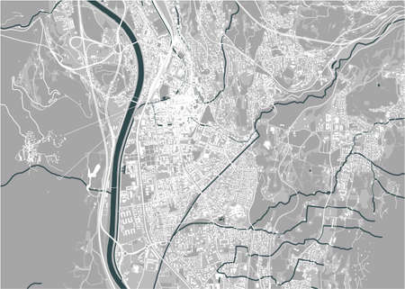 map of the city of Trento, Italyのイラスト素材