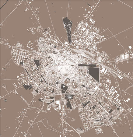 map of the city of Foggia, Italyのイラスト素材