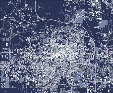 map of the city of Giugliano in Campania, Italyのイラスト素材