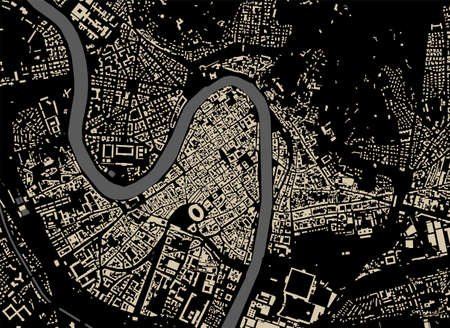 map of the city of Verona, Veneto, Italyのイラスト素材