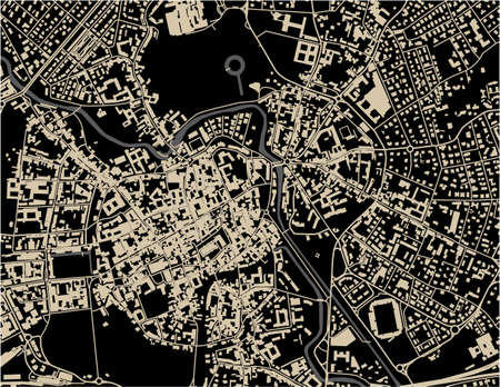 map of the city of Vicenza, Veneto, Italyのイラスト素材