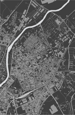 map of the city of Valladolid, Spainのイラスト素材