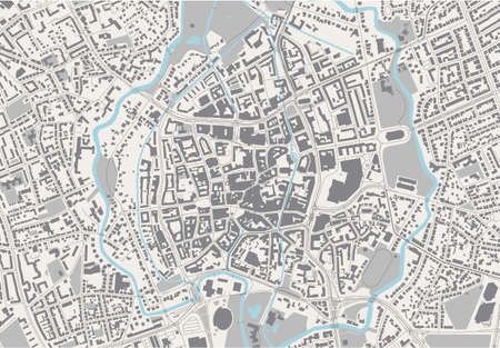 map of the city of of Braunschweig, Germanyのイラスト素材