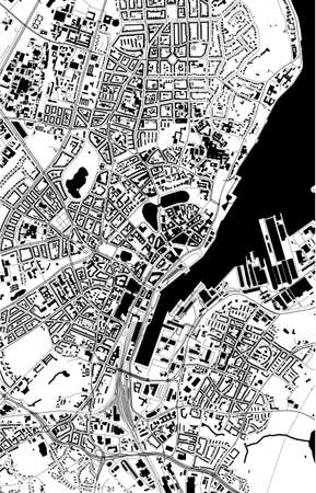 map of the city of of Kiel, Germanyのイラスト素材