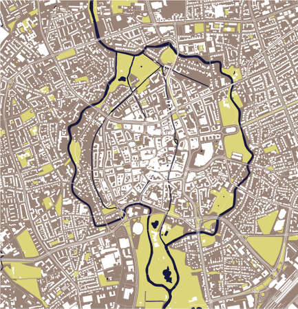 map of the city of of Braunschweig, Germanyのイラスト素材