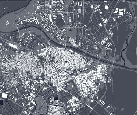 map of the city of Zaragoza, Spainのイラスト素材