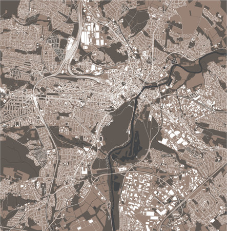 map of the city of of Kassel, Germanyのイラスト素材