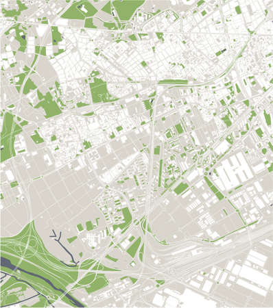 map of the city of LHospitalet de Llobregat, Spainのイラスト素材