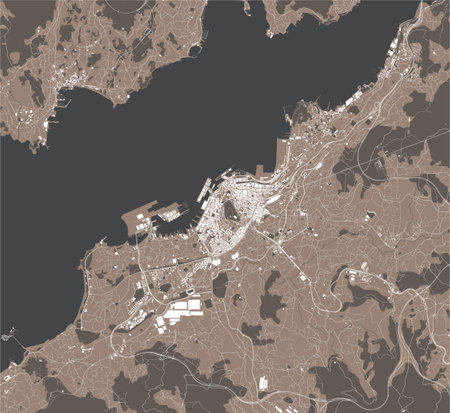 map of the city of Vigo, Spain