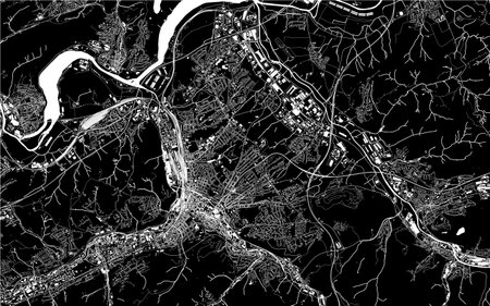 map of the city of Hagen, Germanyのイラスト素材