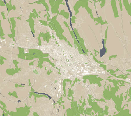 map of the city of Iasi, Romaniaのイラスト素材