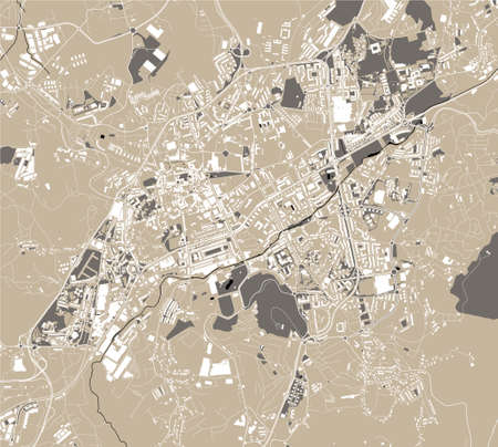 map of the city of Braga, Portugalのイラスト素材
