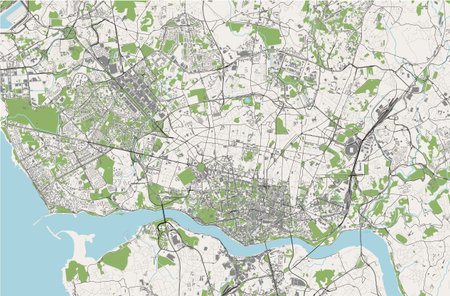 map of the city of Porto, Portugalのイラスト素材