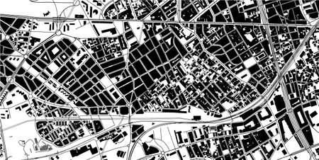 map of the city of LHospitalet de Llobregat, Spainのイラスト素材