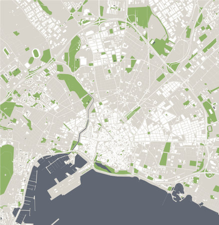 map of the city of Palma, Spainのイラスト素材