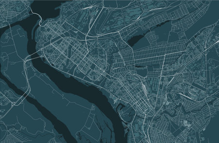 map of the city of Zaporizhzhia, Ukraineのイラスト素材