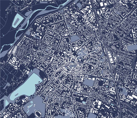 map of the city of Ivano-Frankivsk, Ukraineのイラスト素材