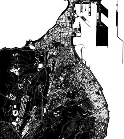 map of the city of Las Palmas de Gran Canaria, Spainのイラスト素材