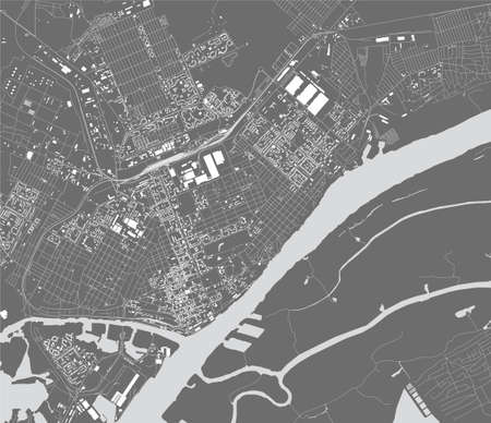 map of the city of Kherson, Ukraineのイラスト素材