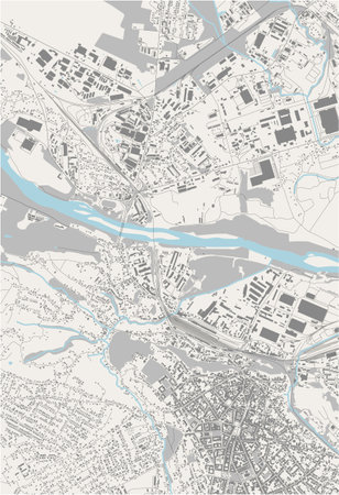 map of the city of Chernivtsi, Ukraineのイラスト素材