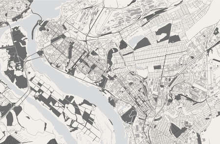map of the city of Zaporizhzhia, Ukraineのイラスト素材