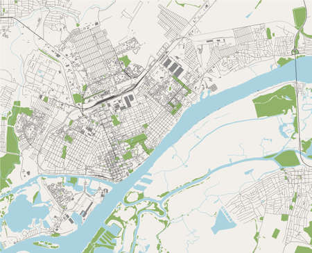 map of the city of Kherson, Ukraineのイラスト素材
