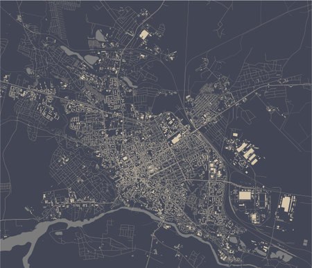 map of the city of Zhytomyr, Ukraine