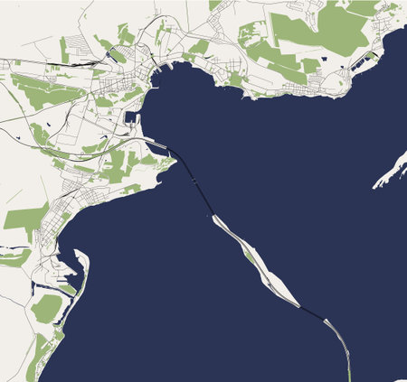 map of the city of Kerch, Crimeaのイラスト素材