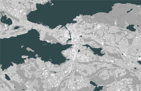 map of the city of Tampere, Finlandのイラスト素材