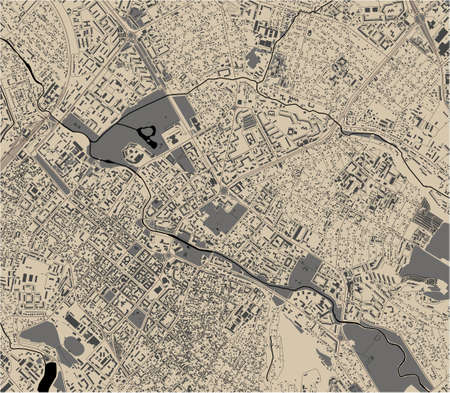 map of the city of Simferopol, Crimeaのイラスト素材