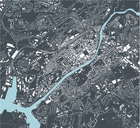 map of the city of Turku, Finlandのイラスト素材