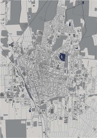 map of the city of Nyiregyhaza, Hungaryのイラスト素材