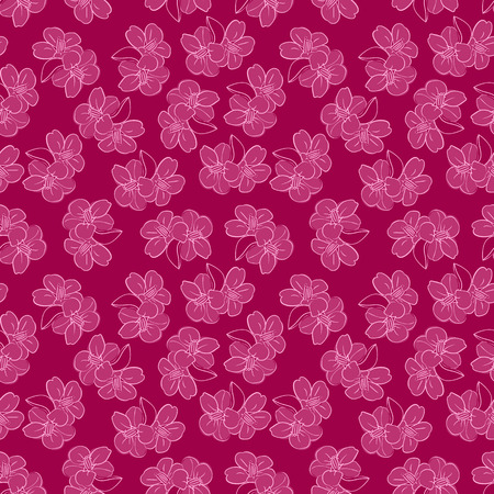 vector print seamless wallpaper with almond flowersのイラスト素材